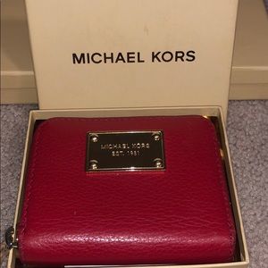Red Michael Kors wallet